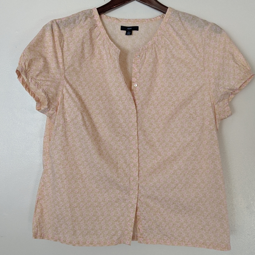 Gap floral short sleeve blouse